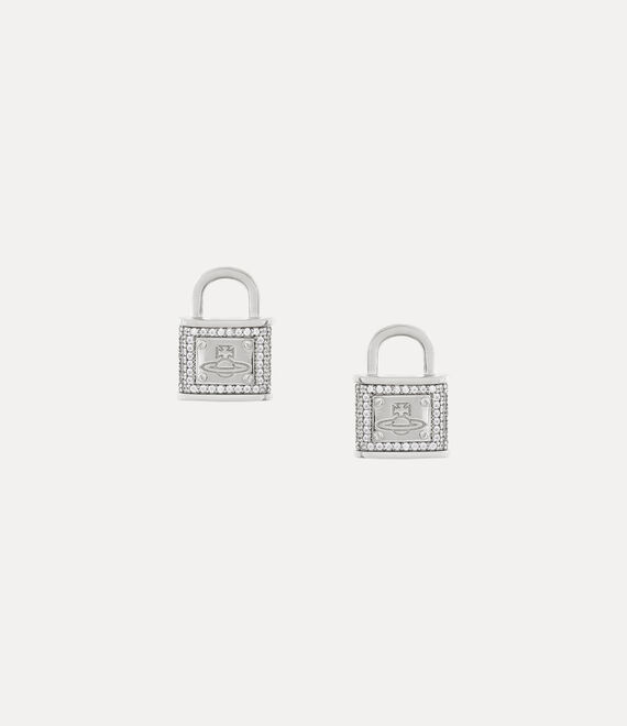 Vivienne Westwood Fitzrovia Earrings in PLATINUM/WHITE CZ